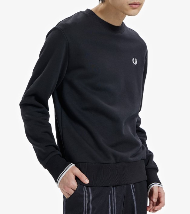 FRED PERRY 【フレッドペリー】Crew Neck Sweatshirt スウェット トレーナー 裏毛 ロゴ刺繍 M7535|Barbizon バルビゾン