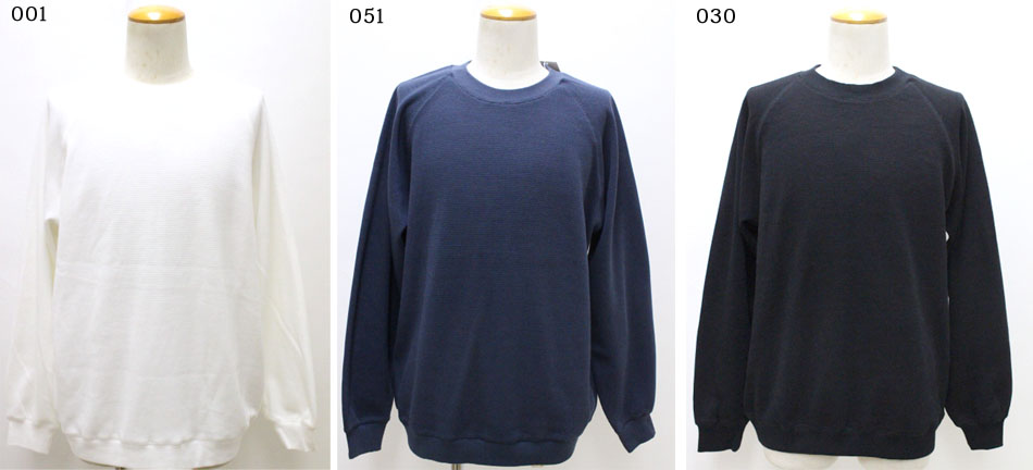 Johnbull　【ジョンブル】ビッグ　ワッフル　クルーネックTシャツ　長袖　ロンT　　35018｜Barbizon バルビゾン