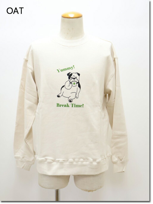 GUARNTEED 【ギャランティーノ】 プリントスウェット DOG Yummy! 長袖 トレーナー プルオーバー WH-2307114