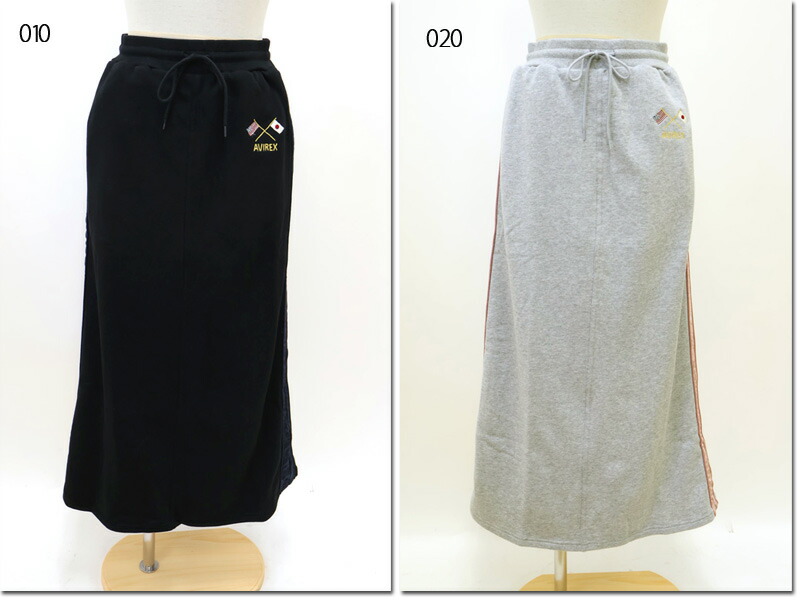 AVIREX 【アビレックス/アヴィレックス】 SATIN SKA COMBI SKIRT サテン スカコンビスカート AVIREX WOMAN 783-5216603