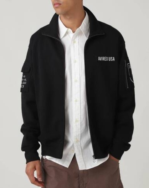 楽天市場】Avirex アビレックス スタンドカラー ジップ スウェット