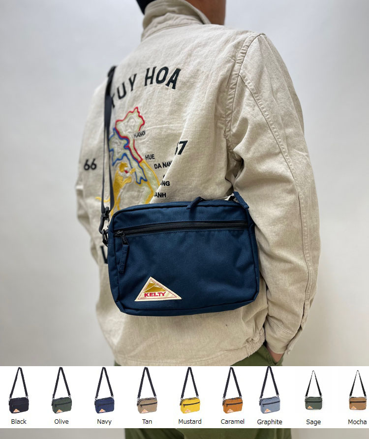 KELTY　【ケルティ】　ダブルジップポケットショルダーバッグ　RECTANGLE ZIP SHOULDER M　コーデュラナイロン　3259258424