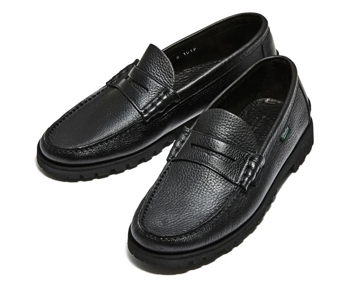 パラブーツ　黒 レザーモカシン デッキシューズ 楽天市場】【クーポンで20%OFF】[786404]【ギャランティーカード