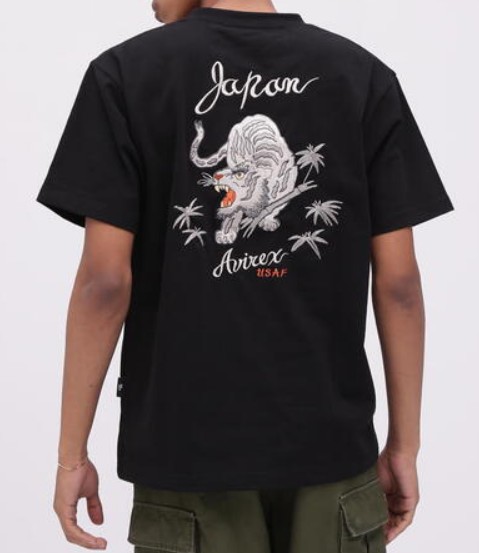 AVIREX　【アビレックス/アヴィレックス】　SOUVENIR TIGER T-SHIRT　スーベニア　タイガー　半袖Tシャツ　クルーネック半袖Tシャツ　　783-5134016 6,865円