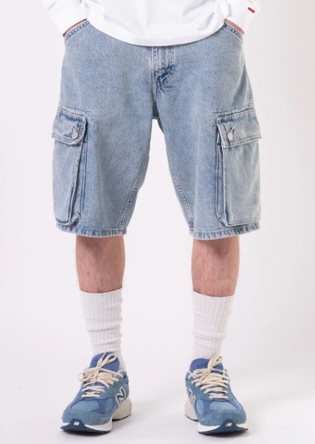 LEVI'S 【リーバイス】　478　バギーカーゴ　ショートパンツ　ライトインディゴ　デニム　　001GU-0004