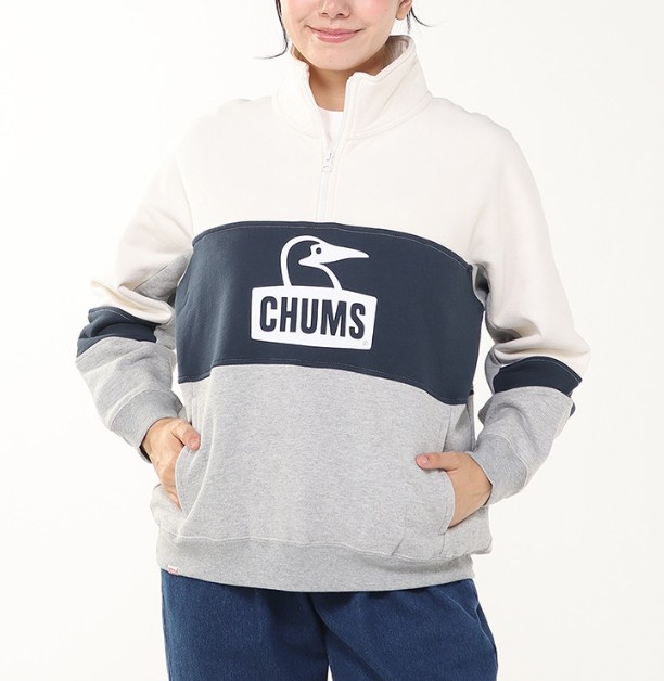 CHUMS 【チャムス】 カーンズパネルハーフジップトップ Kearns Panel Half Zip Top トップス 汗水 調教師 裏起毛 CH00-1509