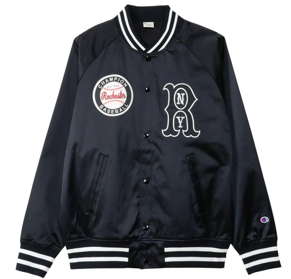 Champion　【チャンピオン】　ベースボールジャケット　ロチェスター　ニューヨーク　ストレッチサテン　C3-C610