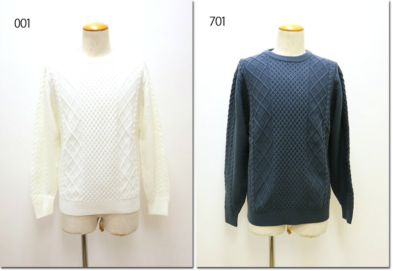 Aeropostale　【エアロポステール】　7Gレーヨン混アラン柄クルーネック　セーター　25522090