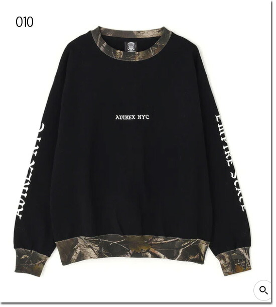 AVIREX 【アビレックス/アヴィレックス】 CREW NECK SWEAT ”REAL TREE CAMO” 労働者の一団素っ首 流汗 ティーシャツ 783-6132003