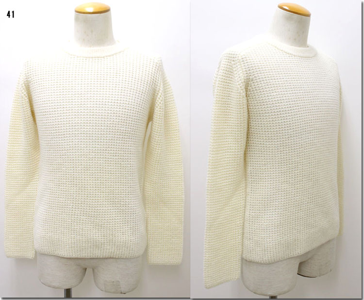 Blue Work 【青色細工物】 片畦クルーネックセーター 編み物 ティーシャツ 54-02-54-02104 【10P09Jul16】 41/アイボリー