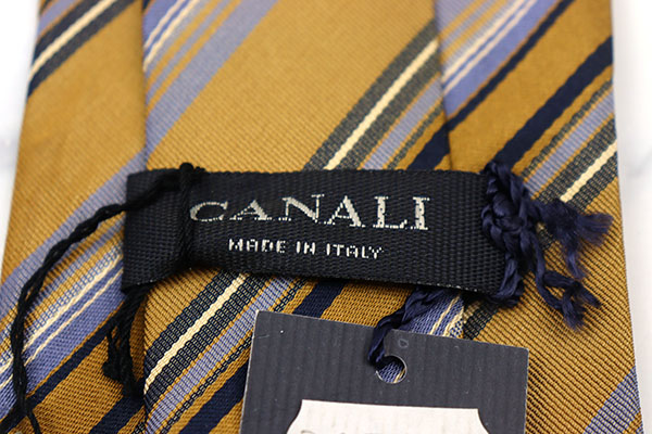 カナーリ Canali イタリア製 生地厚 イタリア高級スーツブランド タグ付 ストライプ柄
