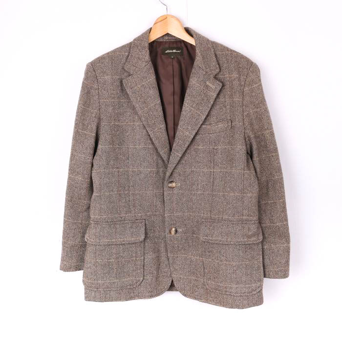 Eddie Bauer Harristweed ウール テーラードジャケット L Eddie Bauer Harristweed ウール テーラードジャケット L 中古