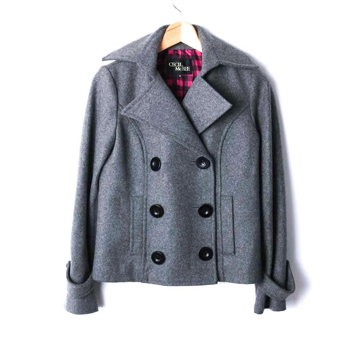 楽天市場】セシルマクビー ピーコート ショートコート ウール混