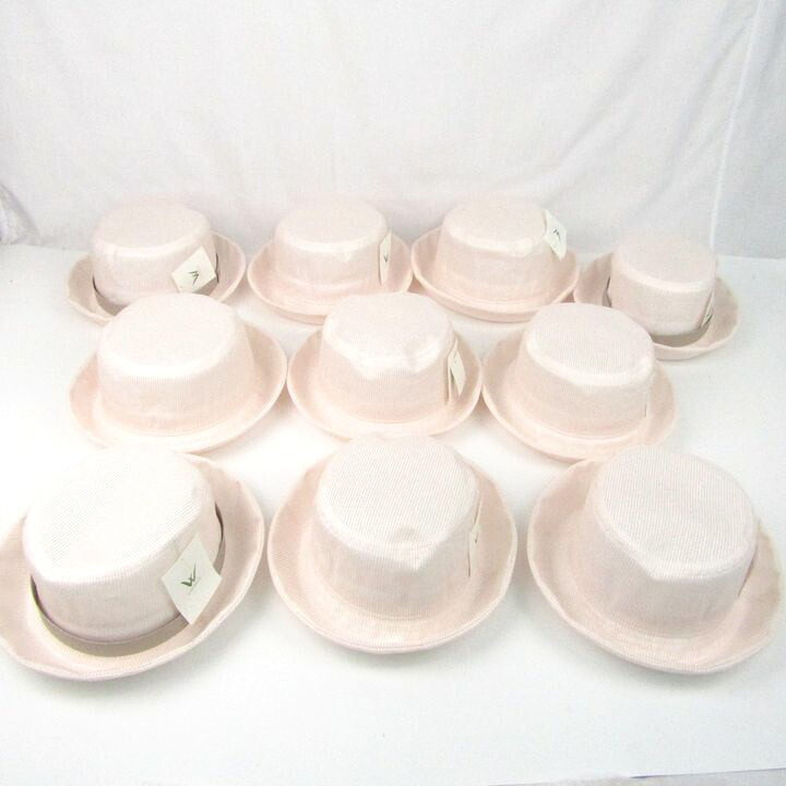 【39%OFFクーポン配布中 7/19 20:00~7/26 01:59】SASAWASHI ささ和紙 ハット 未使用 10点セット 日本製 ササワシ 帽子 まとめて 大量 レディース 54サイズ 【中古】|barce