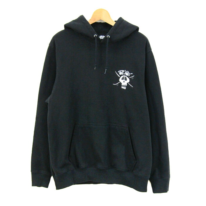 2569UU【タグ付き新品・ＸＬ】ステューシー☆ワンポイント刺繍ロゴ パーカー STUSSY ステューシー パーカー ピンク 刺繍ロゴ センター ワン
