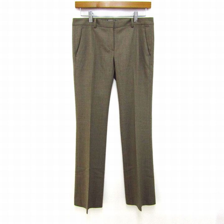 【39%OFFクーポン配布中 7/19 20:00~7/26 01:59】theory luxe セオリーリュクス テーパードパンツ センタープレス ストレッチ ボトムス レディース 38サイズ ベージュ系 【中古】|barce