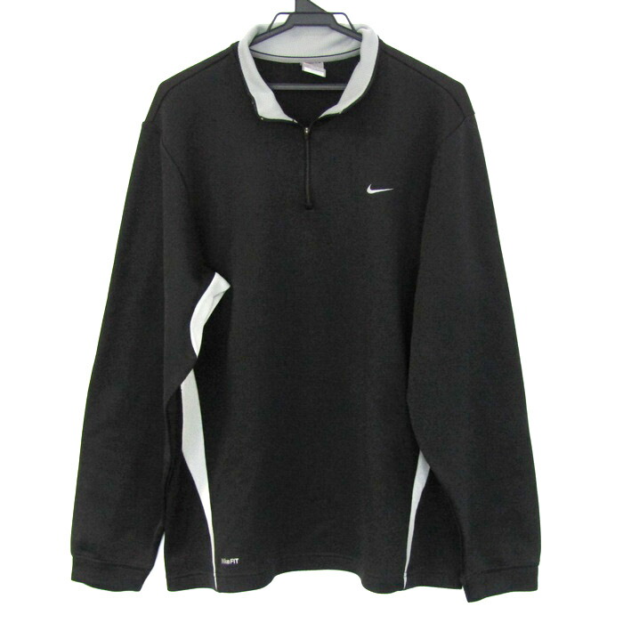 Nike フルジップジャージジャケット XL NIKE 【古着】NIKE（ナイキ） トラックジャケット ジャージ 黒