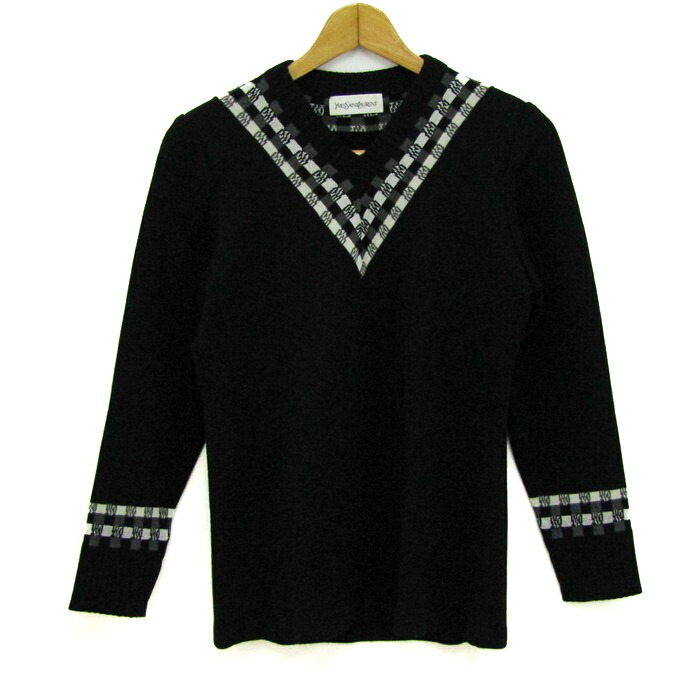 楽天市場】サンローラン ボーダー ニット サイズ：XS ホワイト