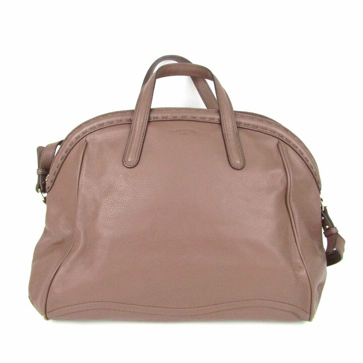 LANCEL ランセル 2WAY レザー リュック ハンドバッグ ブラウン