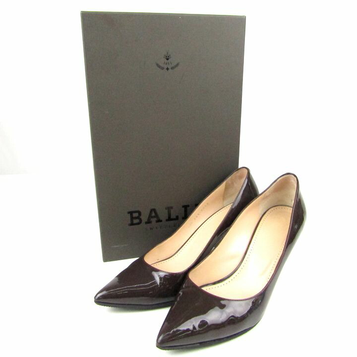 楽天市場】バリー BALLY ローヒール パンプス レザー ブラック サイズ