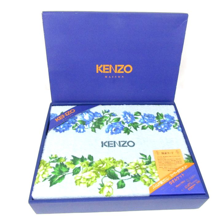 【未使用】KENZO バスタオル（ビーチタオル）&カサブランカピンバッジ 楽天市場】KENZO ケンゾー ビーチタオル 8DR010 2ブルーマルチ