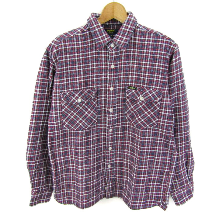 80s OshKosh オシュコシュ　チェックシャツ ブルー×ブラック 80S 90S】OshKosh ヴィンテージ チェックシャツ