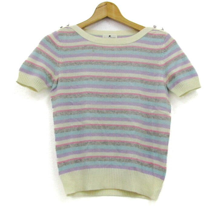 vintage courreges knitクレージュ　モヘヤニット　半袖38M vintage courreges knitクレージュ モヘヤニット 半袖38M