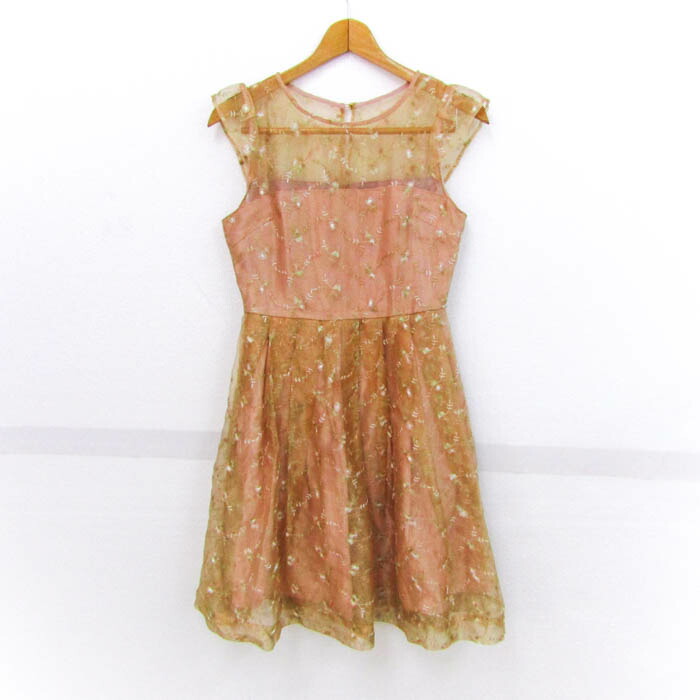 LILY BROWN リリーブラウン ワンピース ドレス ノースリーブ ブランド トップス レディース 1サイズ ピンクベージュ 【中古】