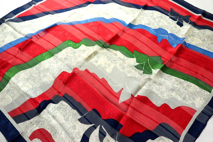 楽天市場】ニナリッチ スカーフ 花柄 ペイズリー柄 シルク100