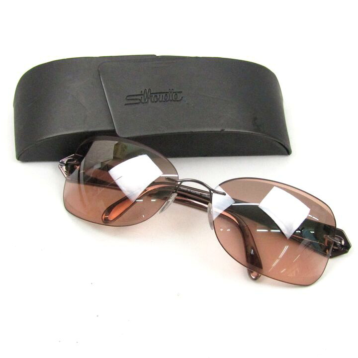 【39％OFFクーポン配布中 7/19 20:00～7/26 01:59】Silhoette シルエット サングラス メガネ 8111 60 6151 リムレス オーストリア製 ブランド アイウェア メンズ メタルブラウン 【中古】｜barce