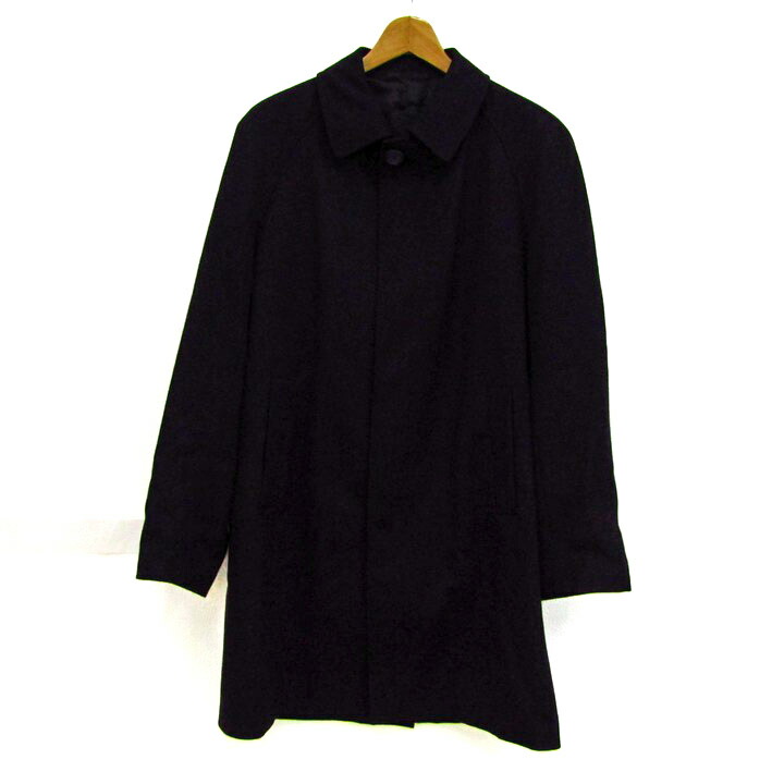 dunhill ダンヒル ファー チェスター コート 52 ブラック　カシミヤ ALFRED DUNHILLダンヒル イタリア製カシミヤ100%チェスターコート