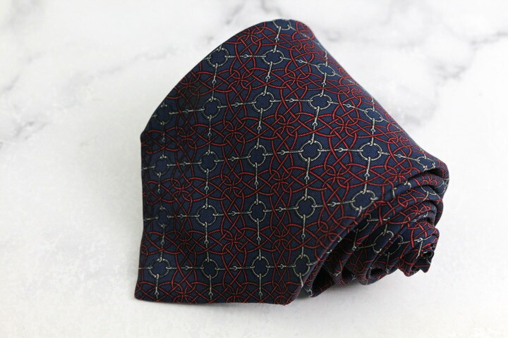 楽天市場】美品 HERMES エルメス チェーン柄 ブルー シルバー シルク