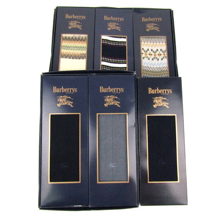 楽天市場】未使用 バーバリー ソックス 紳士 靴下 メンズ 25-27cm