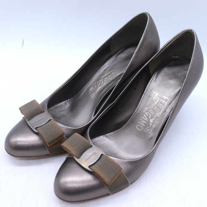 楽天市場】フェラガモ フラットシューズ ヴァラ リボン ロゴ 6 1/2 D