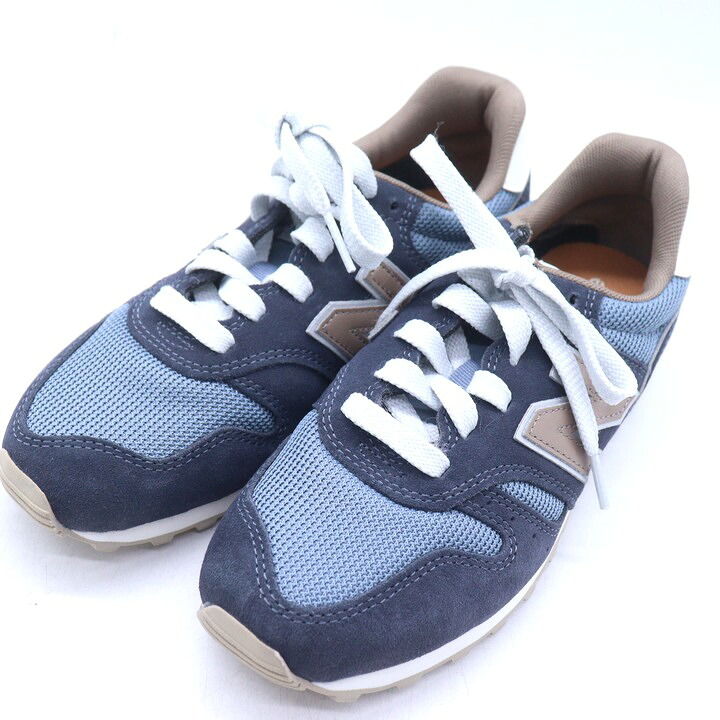 【39%OFFクーポン配布中 7/19 20:00~7/26 01:59】NEW BALANCE ニューバランス スニーカー ローカット 373 ML373OC2 シューズ 靴 レディース 22.5サイズ ネイビー×水色 【中古】|barce