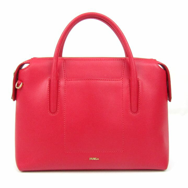 Furla フルラ アストリッド ハンドバッグ 本革 レザー イタリア製 鞄 ブランド レディース レッド 【中古】