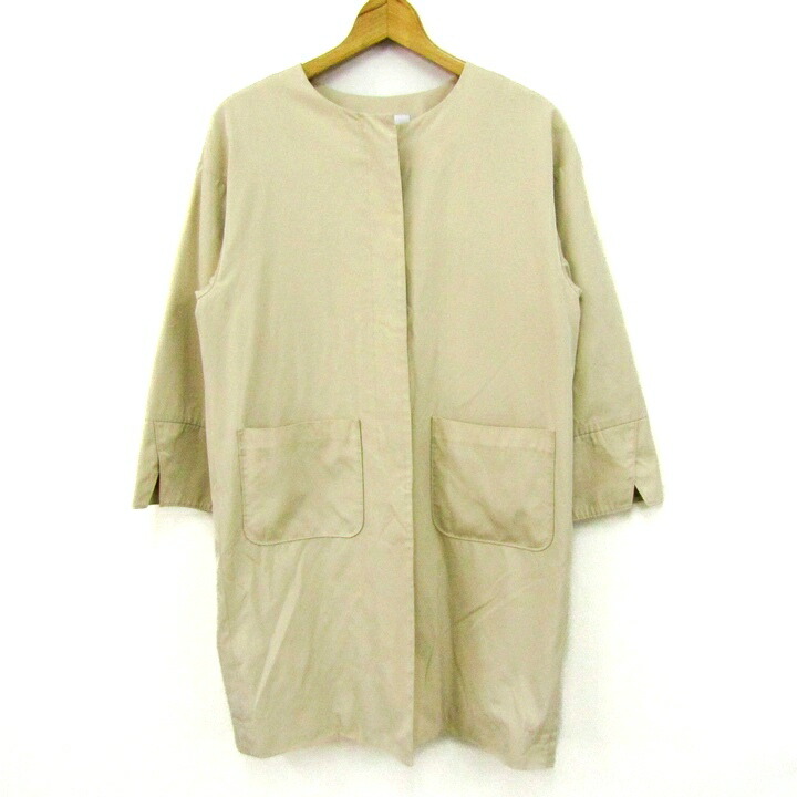 【39％OFF引き換え証離れ離れ中】Simplicite シンプリシテェ 否色合い厚地の外套 ロング厚地の外套 アウター レディース ﾌﾘｰサイズ ベージュ 【中古】 コート・ジャケット-レディースファッション