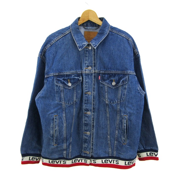 【39％OFFクーポン配布中 7/19 20:00～7/26 01:59】Levi's リーバイス デニムジャケット Gジャン アウター メンズ Lサイズ ブルー 【中古】｜barce