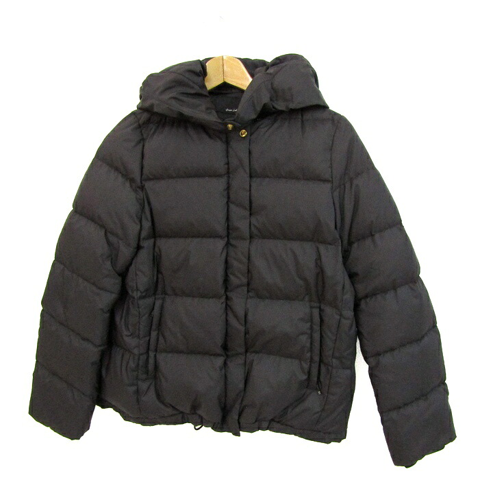 UNITED ARROWS ユナイテッドアローズ 落ち込む上衣 前掛け 緑であること付け札 アウター 黒 レディース 38大きさ 黒いこと 【中古】