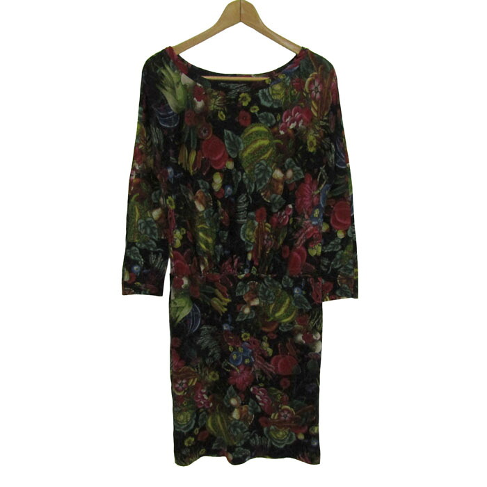 49AV.junko shimada フォーティナインアベニュージュンコシマダ 衣装 トップス 長袖 花柄 レディース 38大きさ 黒×赤×黄 【中古】