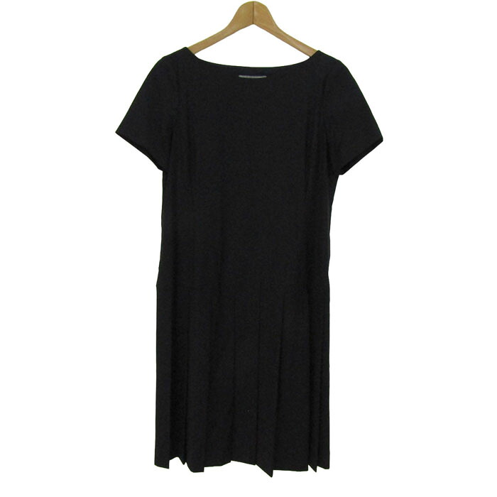 【39%OFFクーポン配布中 7/19 20:00~7/26 01:59】theory luxe セオリーリュクス ワンピース トップス 半袖 ウール 大きいサイズ 日本製 レディース 42サイズ ネイビー 【中古】|barce