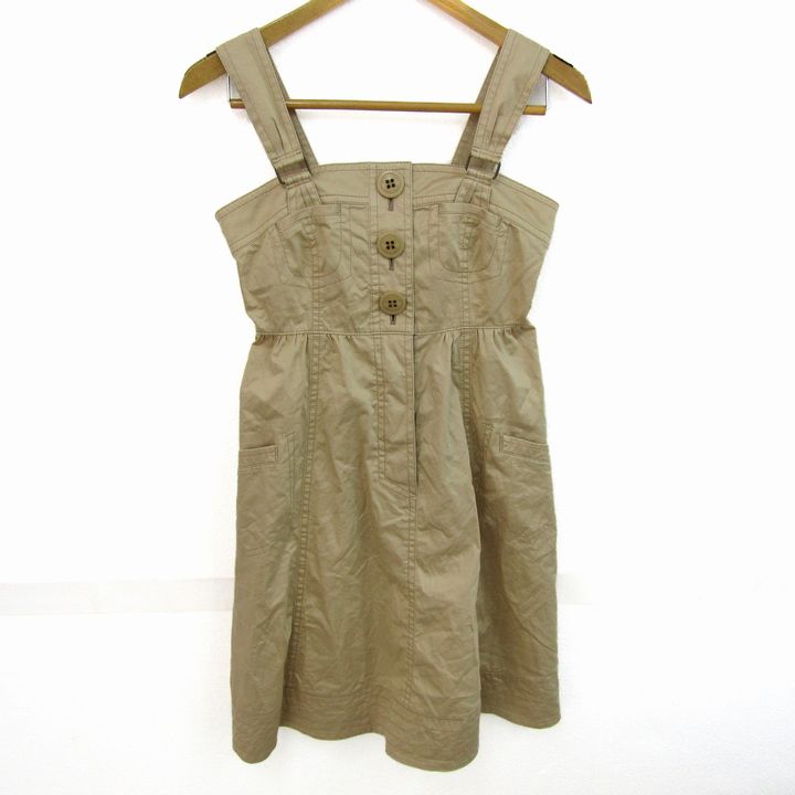 【39％OFFクーポン配布中 7/19 20:00～7/26 01:59】BURBERRY LONDON BLUE LABEL バーバリーブルーレーベル サロペット スカート ノバチェック レディース 38サイズ ベージュ 【中古】｜barce