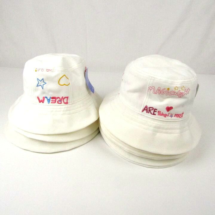 帽子 11点セット 未使用 バケットハット 52-56cm 白 UVケアクーリング クラレ 帽子 まとめて 大量 レディース キッズ 女の子用 【中古】｜barce
