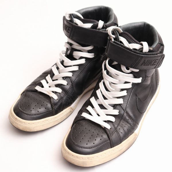 楽天市場 良品 ナイキ Nike 24 5サイズ スニーカー メンズ レザー ハイカット Nike Air Flytop Premium 限定品 ブラック ブランド古着 中古 Barce