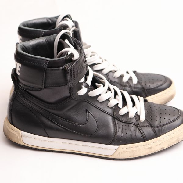 楽天市場 良品 ナイキ Nike 24 5サイズ スニーカー メンズ レザー ハイカット Nike Air Flytop Premium 限定品 ブラック ブランド古着 中古 Barce