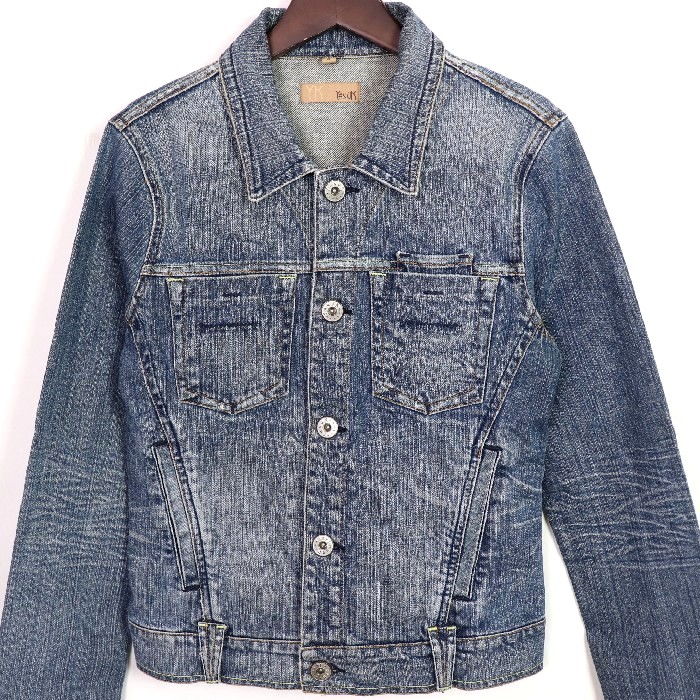 楽天市場 良品 ヤヌーク Yanuk Sサイズ 無地 ジャケット メンズ デニム ジージャン アウター ブルー ブランド古着 中古 Barce