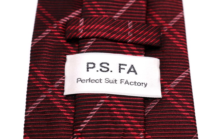 楽天市場 パーフェクトスーツファクトリー Perfect Suit Factory チェック柄 レッド 赤 シルク ブランド ネクタイ 送料無料 中古 良品 Barce