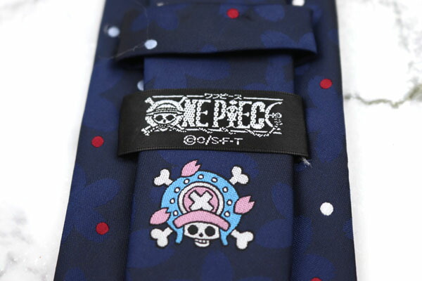 楽天市場 ワンピース One Piece 花柄 キャラクター チョッパー アニメ 漫画 グッズ ドット柄 ネイビー ポリエステル ブランド ネクタイ 送料無料 中古 美品 Barce