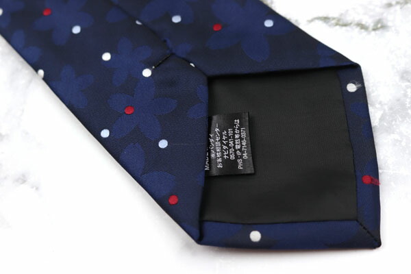 楽天市場 ワンピース One Piece 花柄 キャラクター チョッパー アニメ 漫画 グッズ ドット柄 ネイビー ポリエステル ブランド ネクタイ 送料無料 中古 美品 Barce