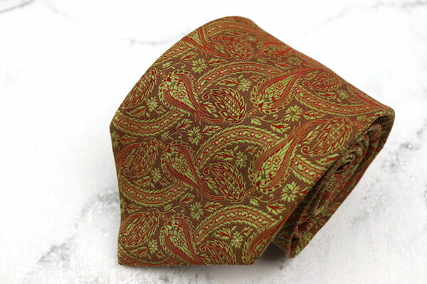 楽天市場 カナーリ Canali イタリア高級スーツブランド 伊製 シルク ペイズリー柄 ブラウン シルク ブランド ネクタイ 送料無料 中古 美品 Barce